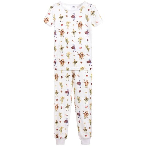 Flower Fairies™ by Childrensalon-White Cotton Pyjamas | Childrensalon Outlet