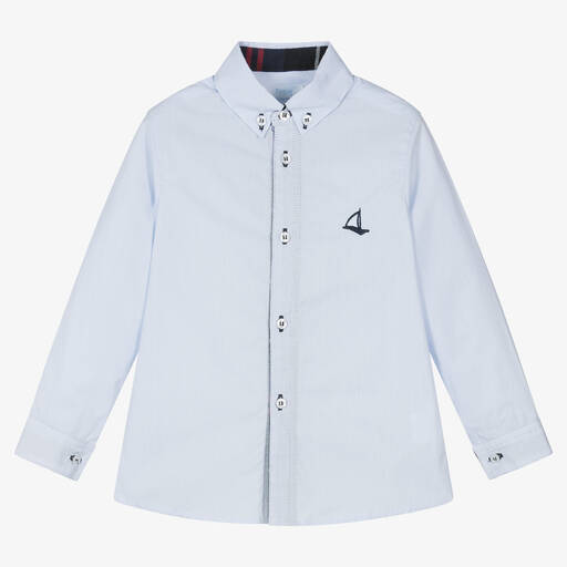 Foque-Chemise rayée bleue en coton Garçon | Childrensalon Outlet