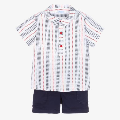 Foque-Рубашка в полоску и синие шорты для мальчиков | Childrensalon Outlet