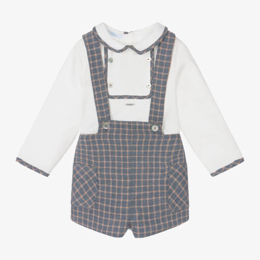 Foque-Boys Checked Cotton Shorts Ensemble | Childrensalon Outlet