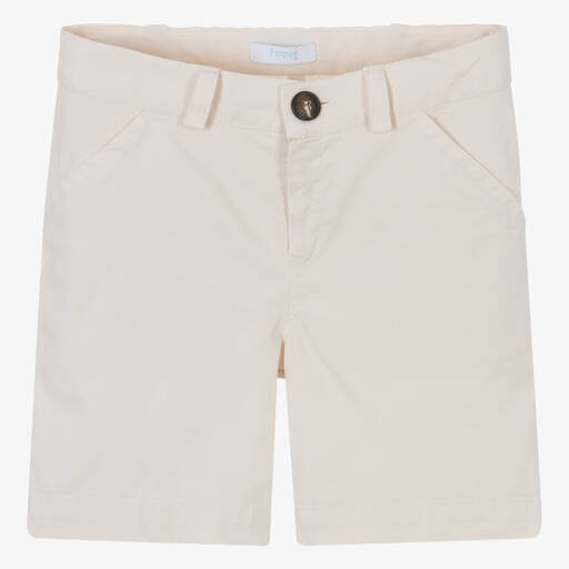 Foque-Boys Dark Ivory Cotton Shorts | Childrensalon Outlet