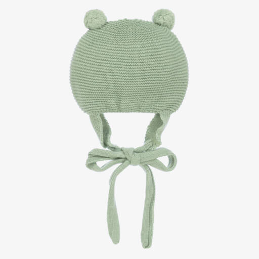 Foque-Boys Green Pom-Pom Knit Hat | Childrensalon Outlet