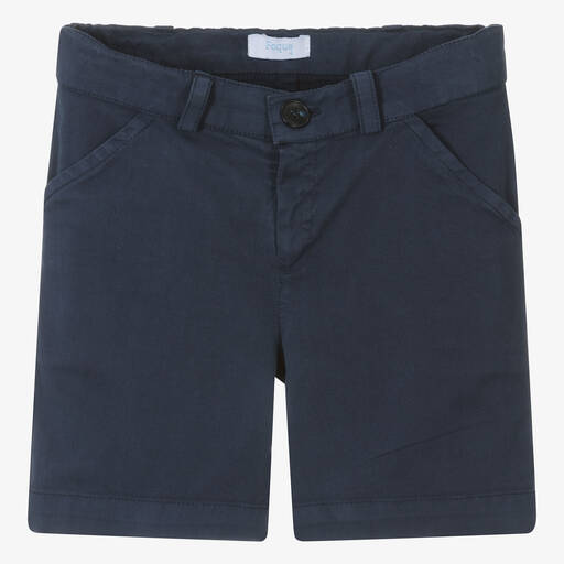Foque-Boys Navy Blue Cotton Shorts | Childrensalon Outlet