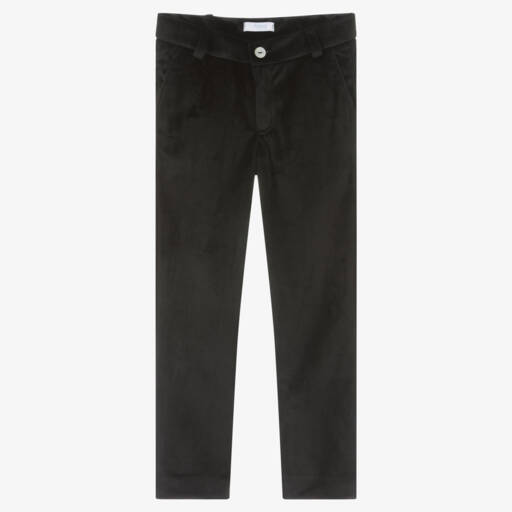 Foque-Boys Soft Black Velvet Trousers | Childrensalon Outlet