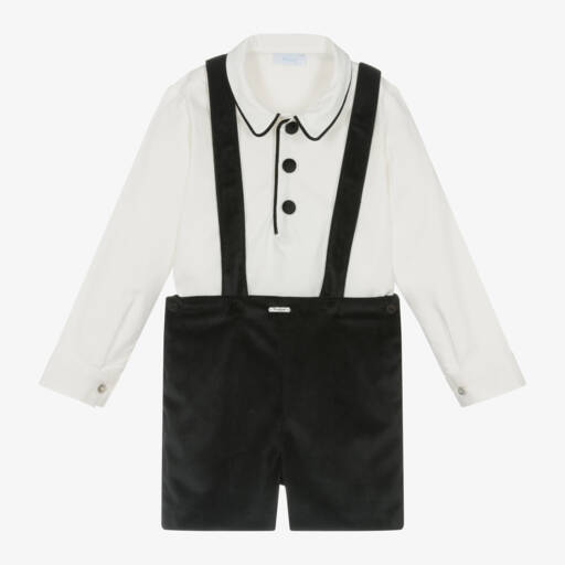 Foque-Boys Velvet Shorts Ensemble | Childrensalon Outlet