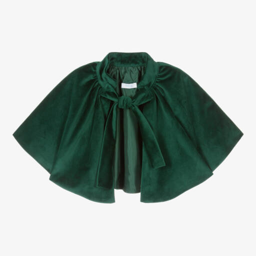 Foque-Girls Emerald Green Velour Cape | Childrensalon Outlet