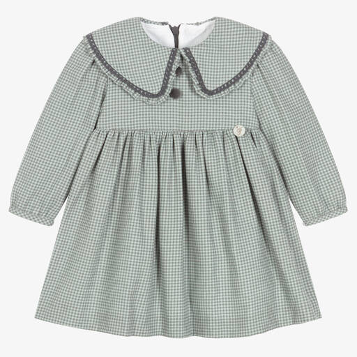 Foque-فستان قطن لون أخضر | Childrensalon Outlet