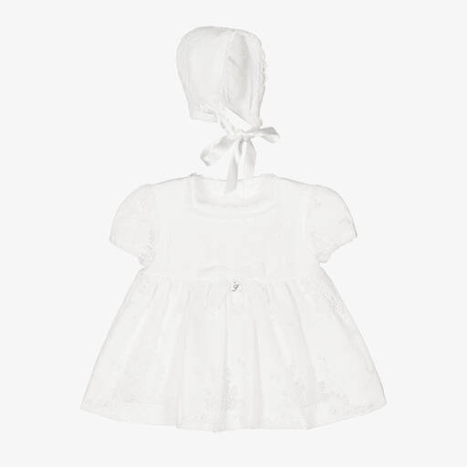 Foque-Girls Ivory Lace Dress Set | Childrensalon Outlet