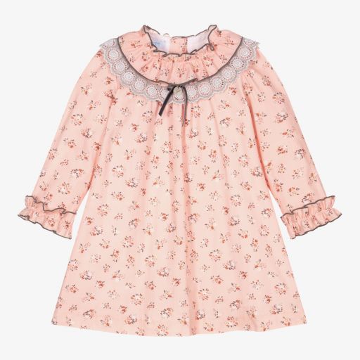 Foque-Robe fleurie rose en coton Fille | Childrensalon Outlet