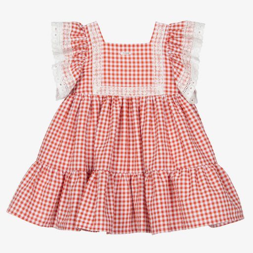 Foque-Rotes Kleid mit Vichykaros (M) | Childrensalon Outlet