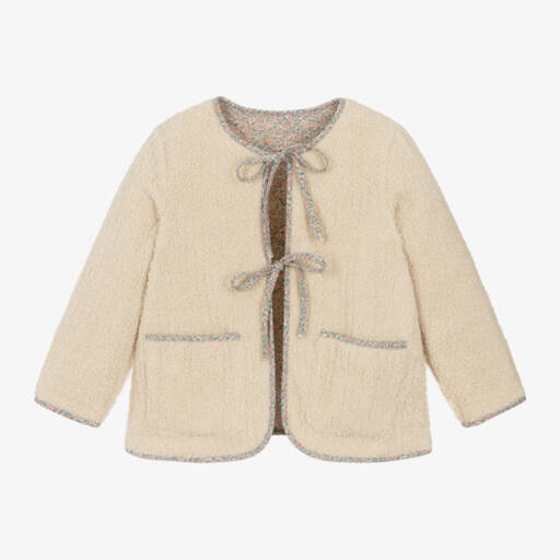 Foque-Girls Reversible Borg Floral Jacket | Childrensalon Outlet