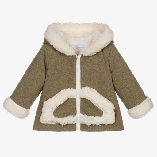 Foque-Manteau à capuche vert kaki en jersey | Childrensalon Outlet