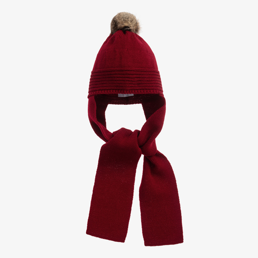 Foque-Red Knit Hat & Scarf | Childrensalon Outlet