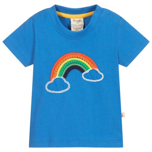 Frugi-Blue Organic Cotton T-Shirt | Childrensalon Outlet