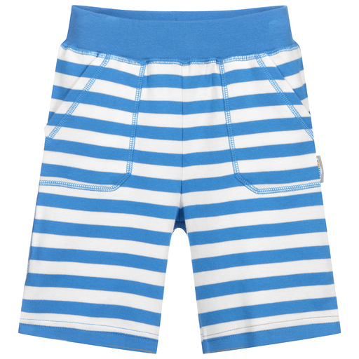 Frugi-Blue Stripe Shorts | Childrensalon Outlet