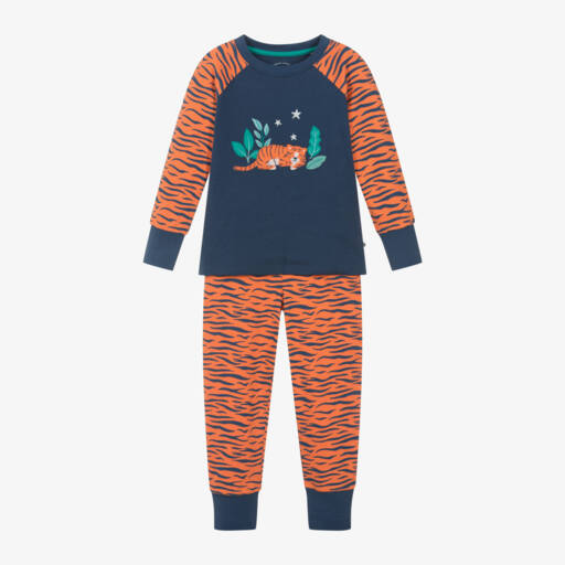 Frugi-Boys Blue Organic Tiger Nightwear | Childrensalon Outlet