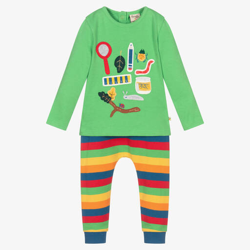 Frugi-Зеленый топ и брюки из хлопка для мальчиков | Childrensalon Outlet