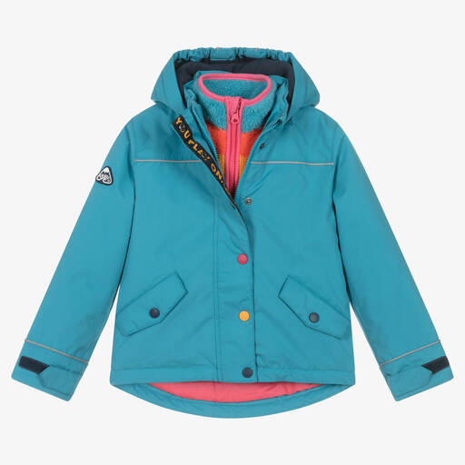 Frugi-Blaue 2-in-1-Jacke für Mädchen | Childrensalon Outlet