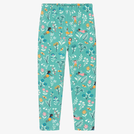 Frugi-Girls Green Cotton Fairy Leggings | Childrensalon Outlet