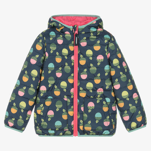 Frugi-Girls Pink & Blue Reversible Jacket | Childrensalon Outlet
