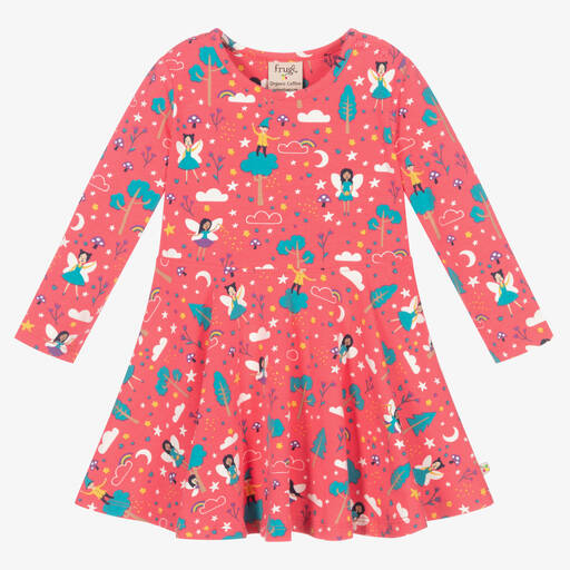 Frugi-Girls Pink Cotton Fairy Dress | Childrensalon Outlet