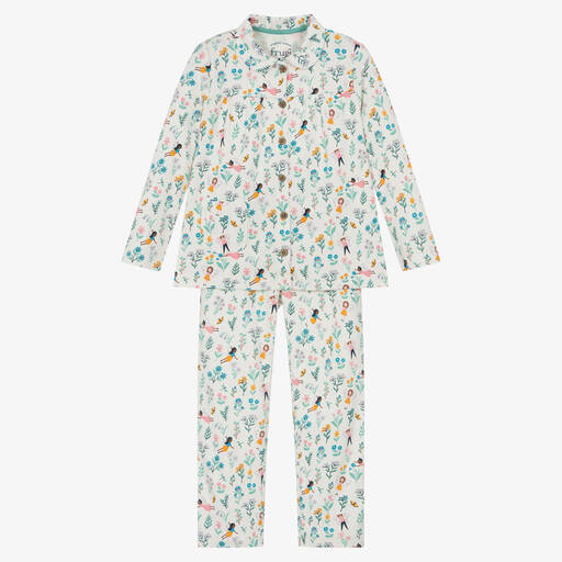Frugi-Pyjama blanc en coton bio fée fille | Childrensalon Outlet