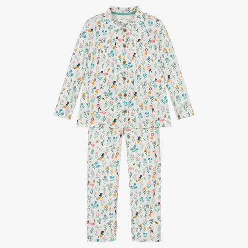 Frugi-Белая пижама из органического хлопка со сказочным принтом | Childrensalon Outlet