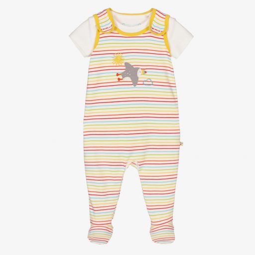 Frugi-Ivory Cotton Babygrow Set | Childrensalon Outlet