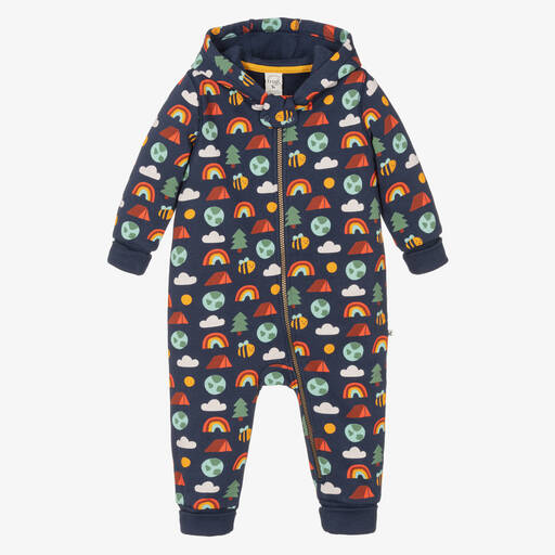 Frugi-Navyblauer Bio-Regenbogen-Overall | Childrensalon Outlet