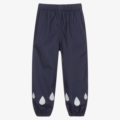 Frugi-Navy Blue Waterproof Trousers | Childrensalon Outlet