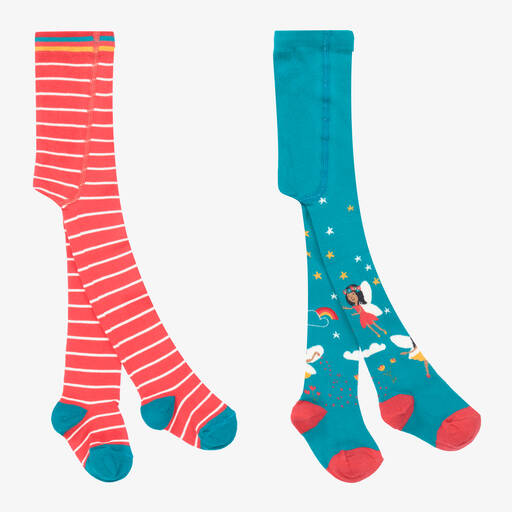 Frugi-Organic Cotton Tights (2 Pack) | Childrensalon Outlet