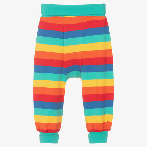 Frugi-Rainbow Striped Cotton Joggers | Childrensalon Outlet