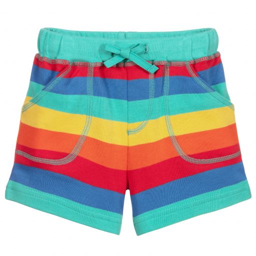 Frugi-Gestreifte Biobaumwoll-Shorts | Childrensalon Outlet