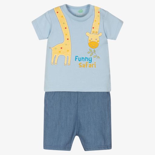 FS Baby-Baby Boys Blue Shorts Set | Childrensalon Outlet