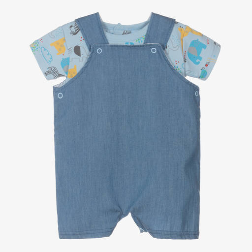 FS Baby-Baby Boys Cotton Dungaree Set | Childrensalon Outlet
