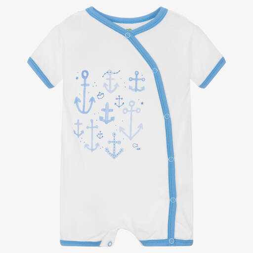 FS Baby-Baby Boys White Cotton Shortie | Childrensalon Outlet