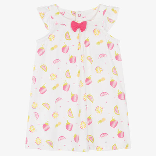 FS Baby-Baby Girls White Cotton Dress | Childrensalon Outlet