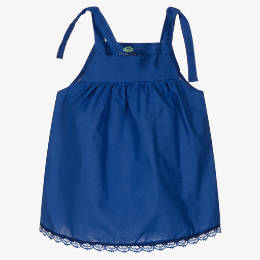 FS Baby-Blue Cotton Sundress | Childrensalon Outlet