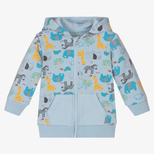 FS Baby-Blue Cotton Zip-Up Top | Childrensalon Outlet