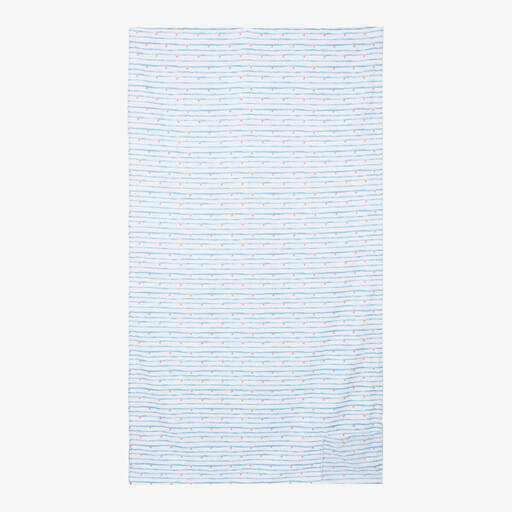 FS Baby-Blue & White Stripe Towel (134cm) | Childrensalon Outlet