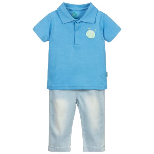 FS Baby-Boys Blue Trouser Set | Childrensalon Outlet