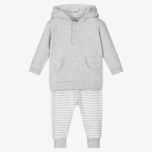 FS Baby-Boys Grey Cotton Tracksuit | Childrensalon Outlet