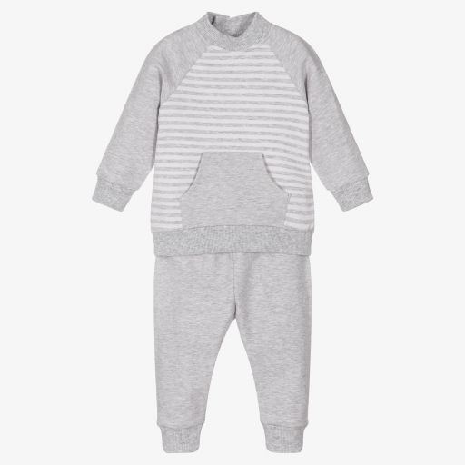 FS Baby-Boys Grey Cotton Tracksuit | Childrensalon Outlet