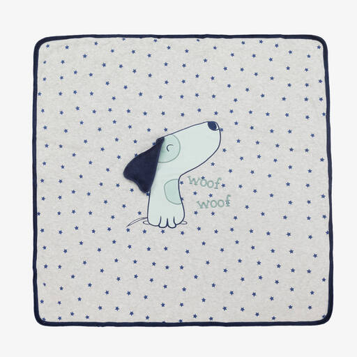 FS Baby-Boys Grey Padded Cotton Blanket (80cm) | Childrensalon Outlet