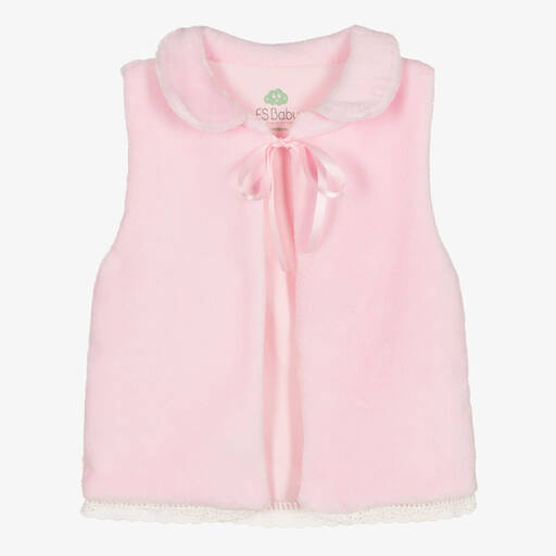 FS Baby-Girls Pink Fleece Gilet | Childrensalon Outlet