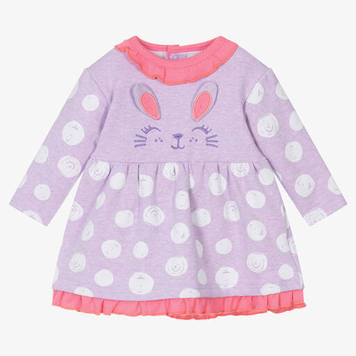 FS Baby-Girls Purple Cat Cotton Dress | Childrensalon Outlet