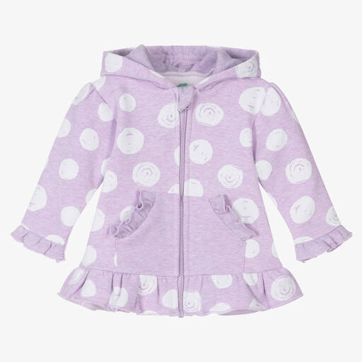 FS Baby-Girls Purple Zip-Up Hooded Top | Childrensalon Outlet
