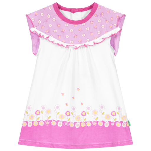 FS Baby-Pink & White Cotton Dress Set | Childrensalon Outlet