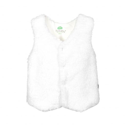 FS Baby-White Fleece Baby Waistcoat | Childrensalon Outlet