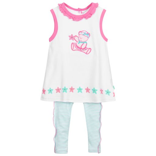 FS Baby-White & Pink Baby Dress Set | Childrensalon Outlet